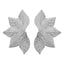 IG Style Geometric Leaf Texture Metal Stud Earrings