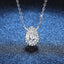 Sterling Silver Moissanite Zircon Water Drop Pendant Necklace