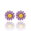 1 Pair Cute Daisy Raffia Flower Drop Earrings for Summer Beach Style