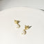 1 Pair Retro Star Water Droplets Freshwater Pearl Titanium Steel Plating Drop Earrings