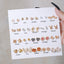 1 Set Cute Colorful Flower Resin Ear Studs - 20 Pairs Earrings Set