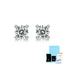 Solid Color Sterling Silver Moissanite Stud Earrings