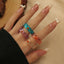 Sweet Solid Color Resin Candy Rings for Women