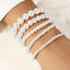 Elegant Imitation Pearl Beaded Women's Bracelet with Bungee Rope