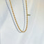 Gold-Plated Thick Hemp Flowers Stainless Steel  Chain Necklace Hip Hop Accessories