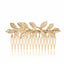 Simple Leaf Metal Pearl Bridal Hair Accessories Set