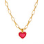 Fashion Double Heart Pendant Necklace - Minimalist Heart Charm Chain