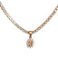 Retro Oval Water Drop Zircon 18k Gold Plated Pendant Necklace