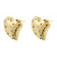 1 Pair Elegant Heart Shape Inlay Copper Zircon 18K Gold Plated Earrings