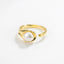 Elegant Geometric S925 Sterling Silver Natural Pearl Open Ring