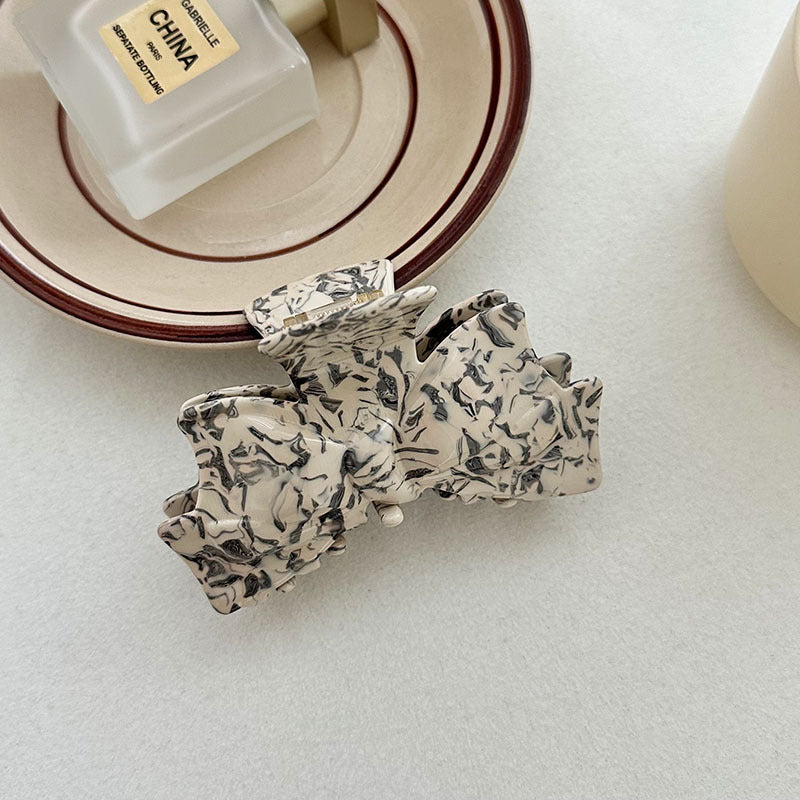 Women's Floral Acetate Bow Hair Claw Clip