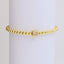 18k Gold Plated Copper Letter Zircon Beaded Stretch Bracelet