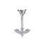 Geometric Zircon Inlay Stainless Steel Belly Ring