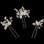 Women's Elegant Floral Metal Hairpin Set - Bridal Hair Accessories