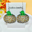 1 Pair Halloween Geometric Pumpkin Acrylic Drop Earrings