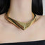 Retro Alloy Plated Women's V-Shaped Choker Necklace