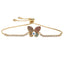 Simple Geometric Butterfly Crystal Pearl Bracelet Set