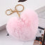 Cute Heart Shaped Plush Keychain for Bags and Cars