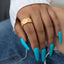 Retro Bohemian Leaf Feather Mesh Ring for Women