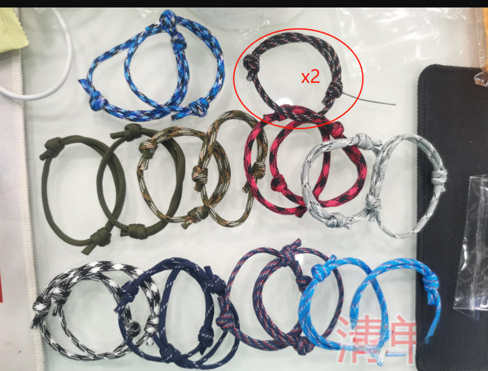 Basic Solid Color Nautical Nylon Adjustable Friendship Bracelets