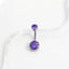 Elegant Zircon Inlay Pure Titanium Belly Ring