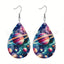 Bohemian African Style PU Leather & Acrylic Water Drop Earrings