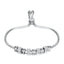 Simple Geometric Stainless Steel Adjustable Rhinestone Bracelet