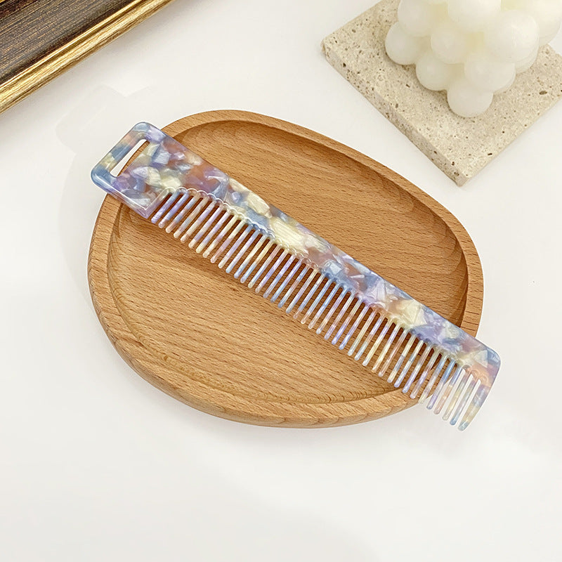 Women's Retro Geometric Acetate Hair Comb for Styling and Makeup