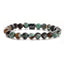 Unisex Geometric Beaded Bracelet with Turquoise, Tiger Eye, and Volcanic Stone