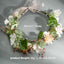 Floral Fabric Hairband Bridal Wedding Photo Shoot Accessory - White