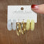 1 Set Fashion Geometric C Shape Pearl Resin Earrings Set