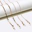 Wholesale Snake Bone Chain Disc Copper Glasses & Mask Chain Set - Rose Gold