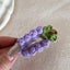 Women's Grape Purple Cloth Hair Clip Hair Accessory