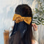 Women's Elegant Geometric Silk Scarf and Hair Ribbon Accessory