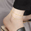 Casual Minimalist 18K Gold Plated Stainless Steel Women's Anklet