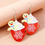 1 Pair Cute Santa Claus Snowman Zinc Alloy Drop Earrings