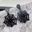 1 Pair Halloween Pumpkin Ghost Skull Acrylic Drop Earrings with Flower Bow Knot Design