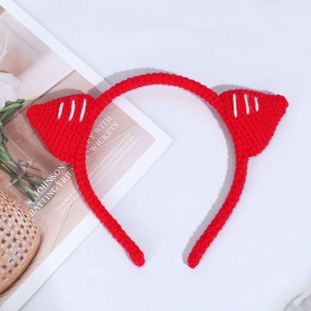 Cute Rabbit and Tiger Knitted Animal Hair Band