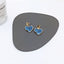 Fashion Heart Shape Alloy Enamel Ear Clips with S925 Silver Needle Blue Heart Stud Earrings