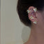 Elegant Butterfly Leaf Rhinestone Ear Cuff for Women