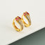 18K Gold Plated Cobra-shaped Zircon Hoop Earrings