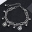 Korean Stainless Steel Love Heart Pendant Rabbit Charm Bracelet