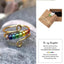 Colorful Beaded Metal Open Ring for Women - Anxiety Relief Spinner Design