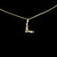 Simple Style 18k Gold Zircon Letter Pendant Necklace