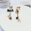 Fashion Cartoon Enamel Butterfly Bow Drop Earrings