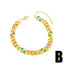 Ethnic Bohemian Colorful Cuban Chain Smiley Face Zircon Bracelet