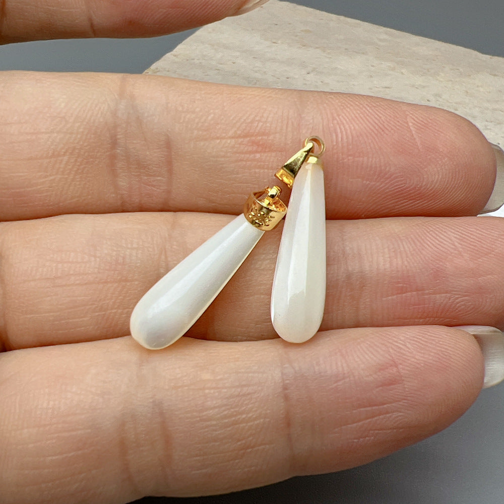 Simple Shell Plating Teardrop Mother of Pearl Pendant Jewelry Accessories