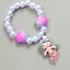 Mermaid Starfish Shell Charm Beaded Alloy Bracelet Set for Kids