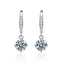 Elegant Geometric Sterling Silver Moissanite Drop Earrings