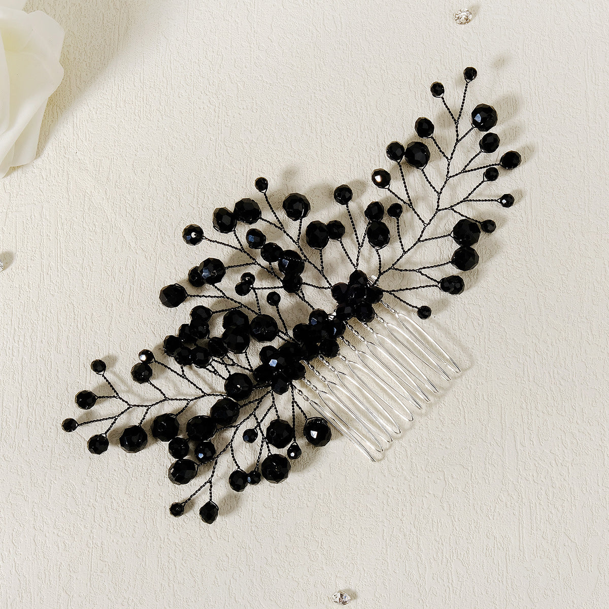 Women's Vintage Flower Alloy Hair Comb - Handmade Bridal & Versatile Hair Accessory